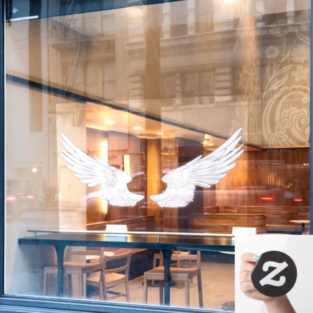 Falln White Angel Wings (Cafe Window)