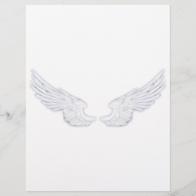 Falln White Angel Wings (Front)