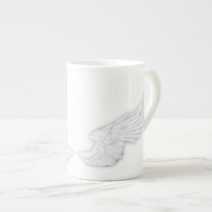 Falln White Angel Wings Bone China Mug
