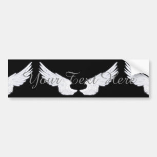 Falln White Angel Wings Bumper Sticker
