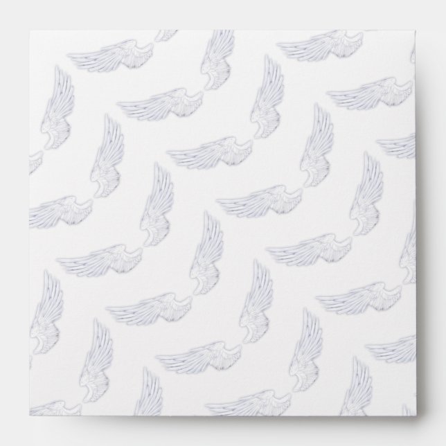 Falln White Angel Wings Envelopes (Front)