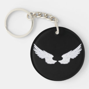 Falln White Angel Wings Key Ring