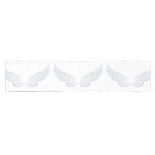 Falln White Angel Wings Short Table Runner