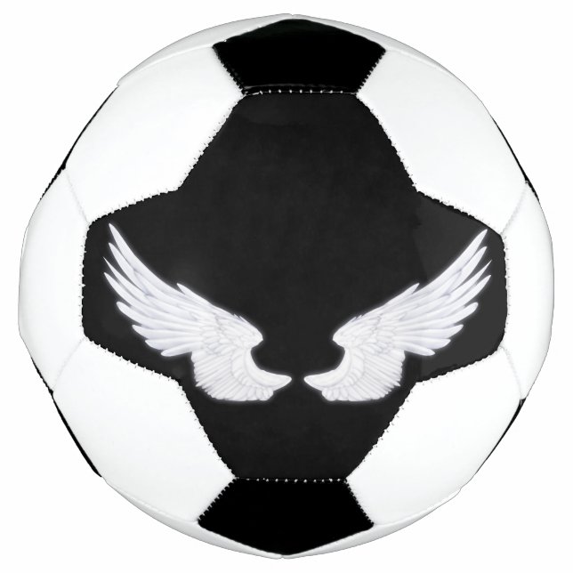 Falln White Angel Wings Soccer Ball (Front)