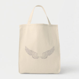 Falln White Angel Wings Tote Bag