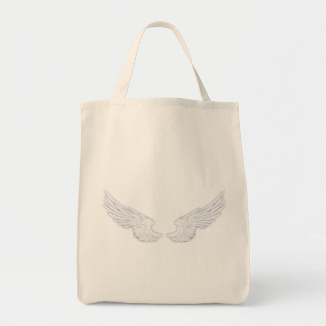 Falln White Angel Wings Tote Bag (Front)
