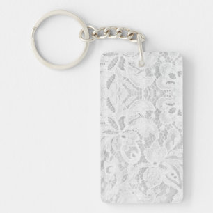 Falln White Lace Key Ring