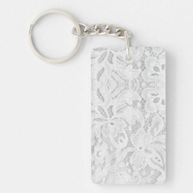 Falln White Lace Key Ring (Front)
