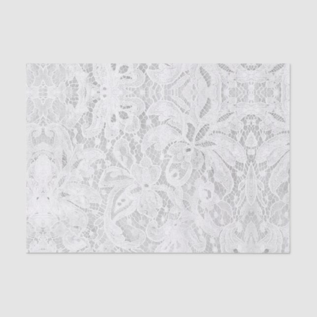 Falln White Lace Tissue Paper (Front)