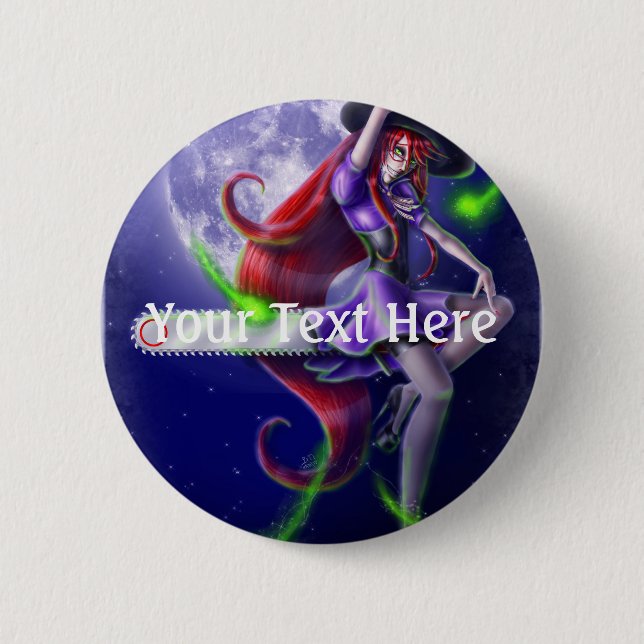 Falln Witchy PinUp 6 Cm Round Badge (Front)