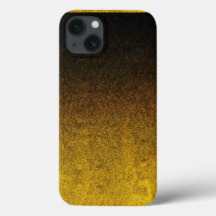 Falln Yellow & Black Glitter Gradient iPhone 13 Case