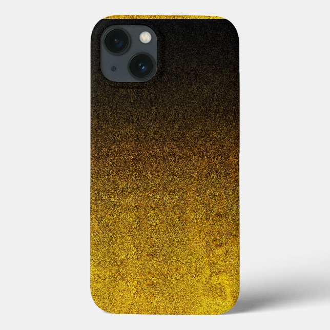 Falln Yellow & Black Glitter Gradient Case-Mate iPhone Case (Back)