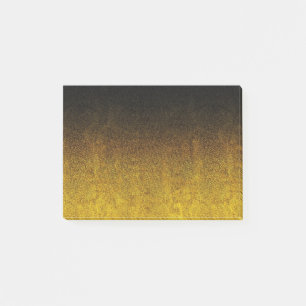 Falln Yellow & Black Glitter Gradient Post-it Notes