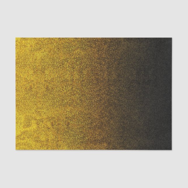 Falln Yellow & Black Glitter Gradient Tissue Paper (Front)