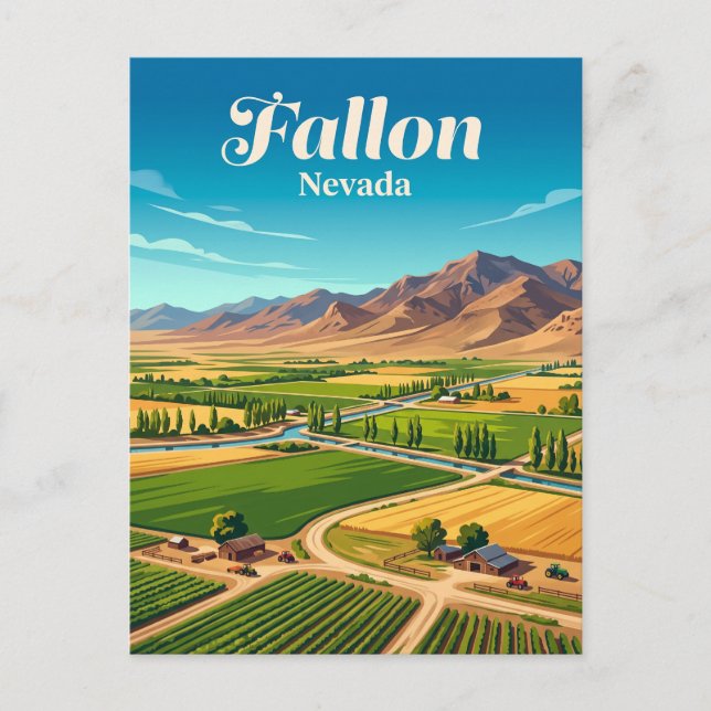 Fallon, Nevada Postcard (Front)