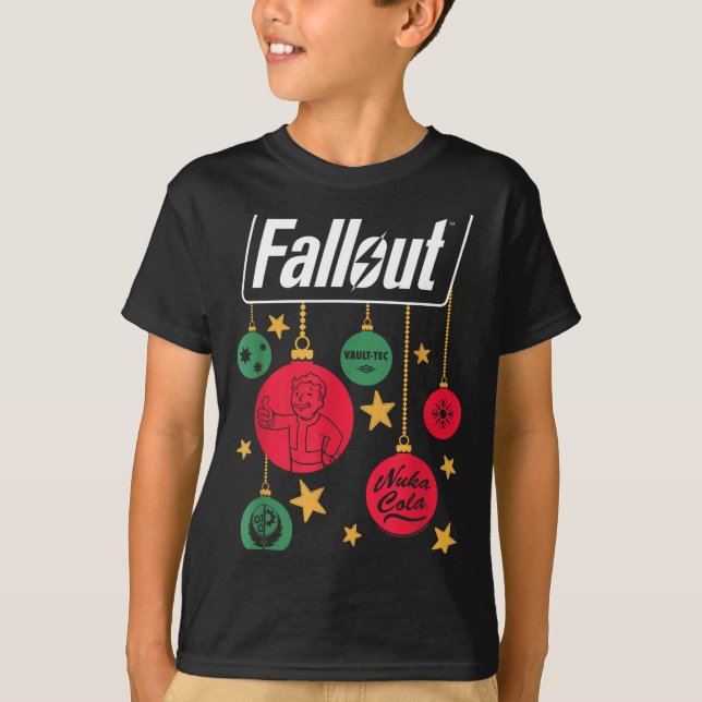 Fallout Logo Christmas Ornaments Video Game  T-Shirt (Front)