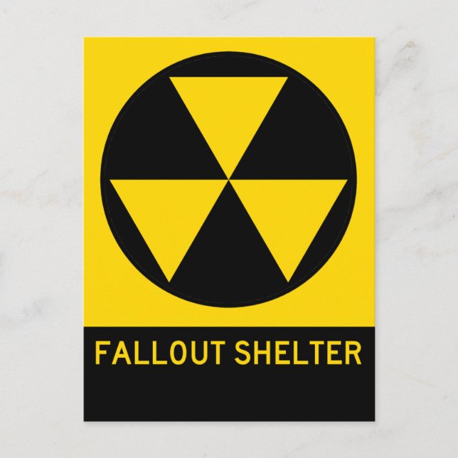 Fallout Shelter Highway Sign Postcard (Front)