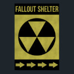 Fallout Shelter Sign<br><div class="desc">Sometimes getting orientated after the shock of approaching nuclear winter can be difficult. Ease the strain with this helpful sign pointing clearly to the nearest fallout shelter. This poster was submitted at 24x36. The resolution is high, but I've no idea how well it will upsize to sizes larger than 24x36....</div>