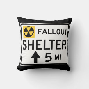 Fallout Shelter Sign Cushion