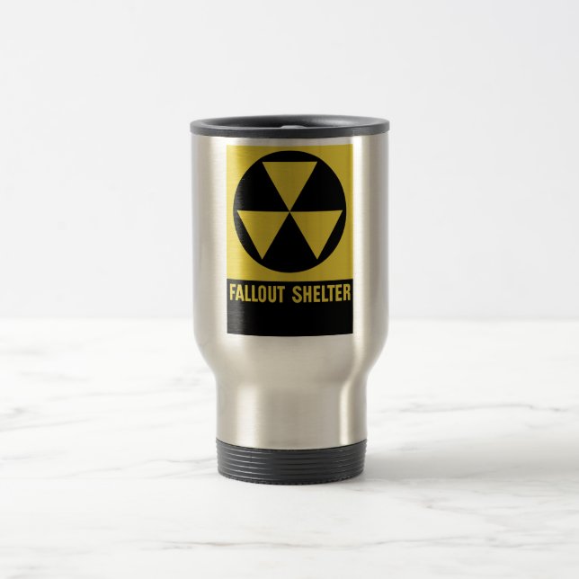 Fallout Shelter Sign Travel Mug (Center)