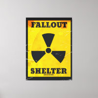 Fallout Shelter vintage warning poster