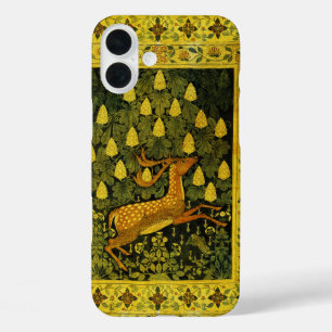 FALLOW DEER,FLOWERS CHESTNUT TREE Green Yellow iPhone 16 Plus Case