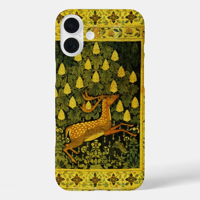FALLOW DEER,FLOWERS CHESTNUT TREE Green Yellow Case-Mate iPhone Case (Back)