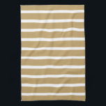 Fallow Neutral Stripes Tea Towel<br><div class="desc">Horizontal stripe patterns in a warm neutral colour palette.</div>