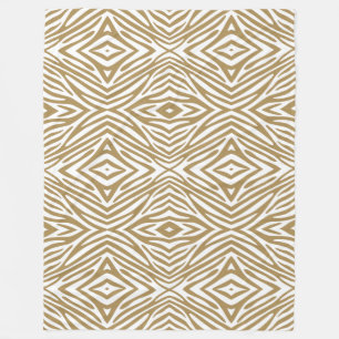 Fallow Neutral Zebra Fleece Blanket