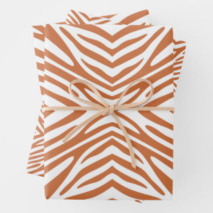 Fallow Neutral Zebra Wrapping Paper Sheet