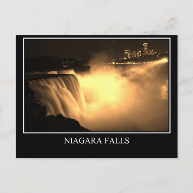Falls at Night Postcard (Front)