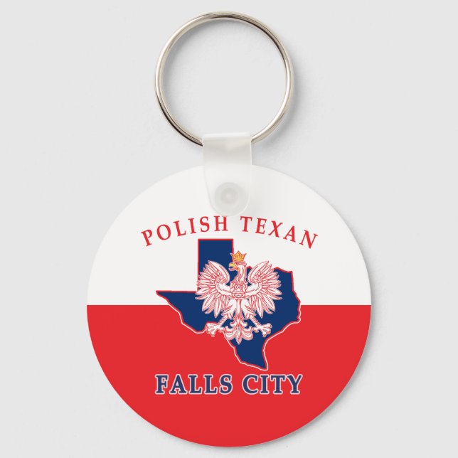Falls City Polish Texan Key Ring (Front)