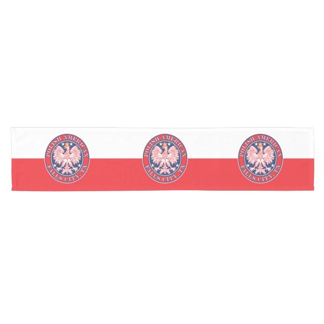 Falls City Texas Polish American Eagle Short Table Runner (Horizontal)