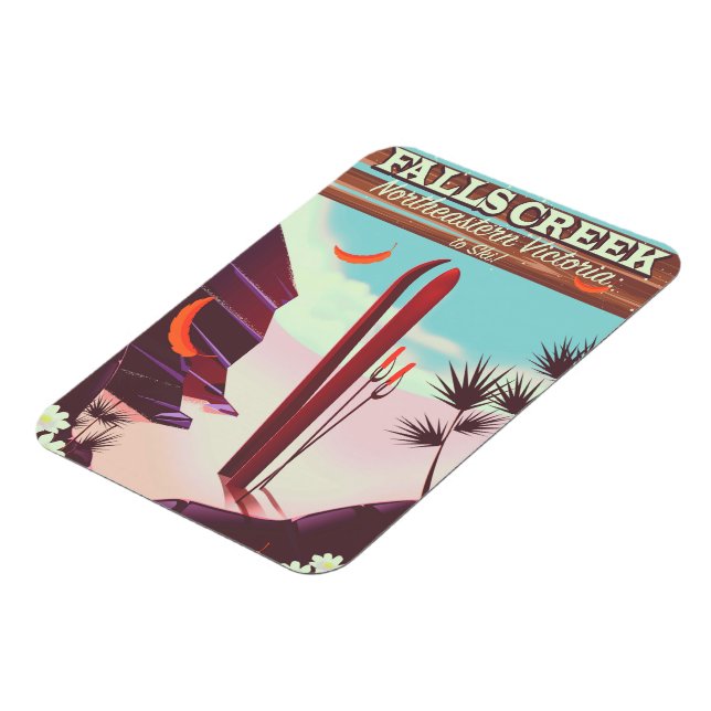 Falls Creek, Northeastern Australia Ski poster, Magnet (Left Side)