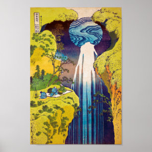 Falls, Katsushika Hokusai, Ukiyo-e Poster