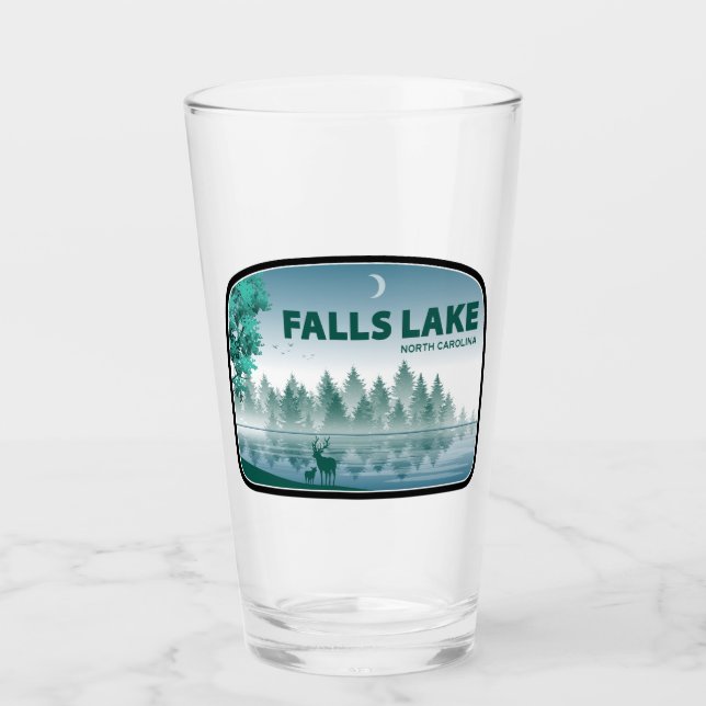 Falls Lake North Carolina Deer Glass (Front)