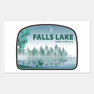 Falls Lake North Carolina Deer Rectangular Sticker