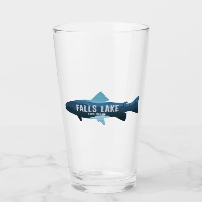 Falls Lake North Carolina Fish Glass (Front)