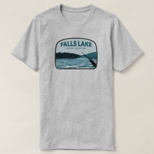 Falls Lake North Carolina Fishing Rod T-Shirt