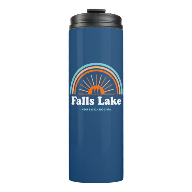 Falls Lake North Carolina Rainbow Thermal Tumbler (Front)