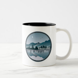 Falls Lake North Carolina Reflection Two-Tone Coffee Mug