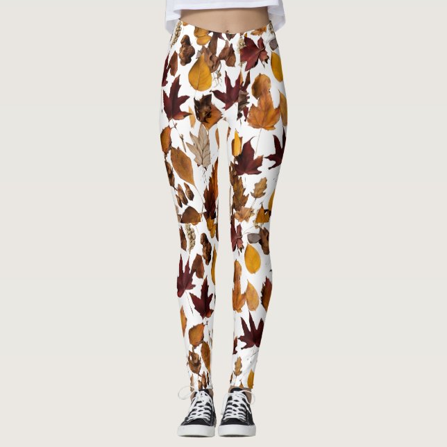 Falls Leaves Leggings (Front)
