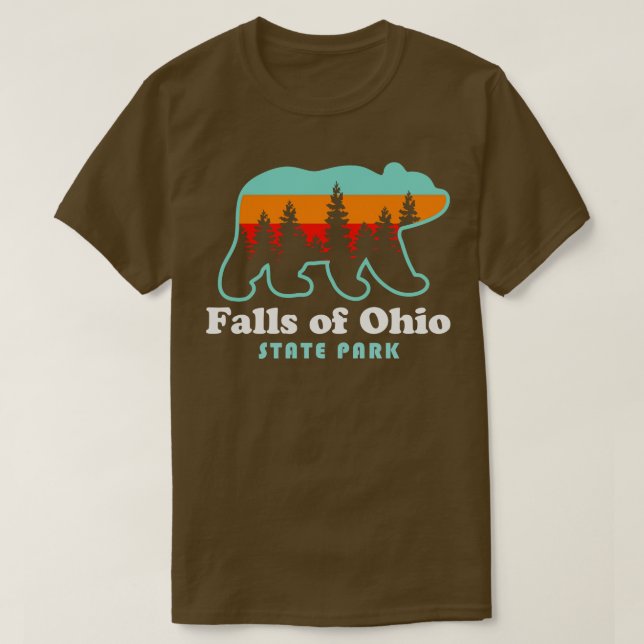 Falls of Ohio State Park Bear sville Indiana T-Shirt (Design Front)