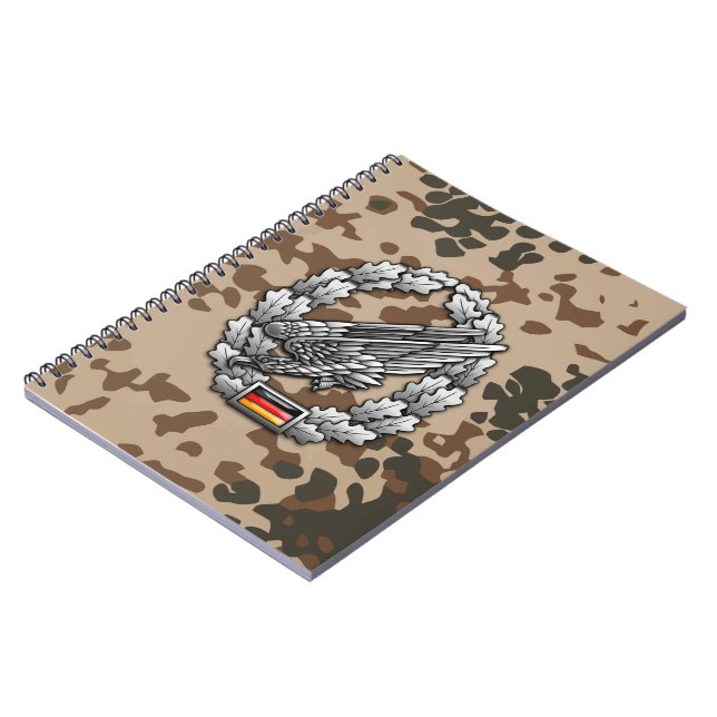 Fallschirmjägertruppe Barettabzeichen Spiral Notebook (Left Side)