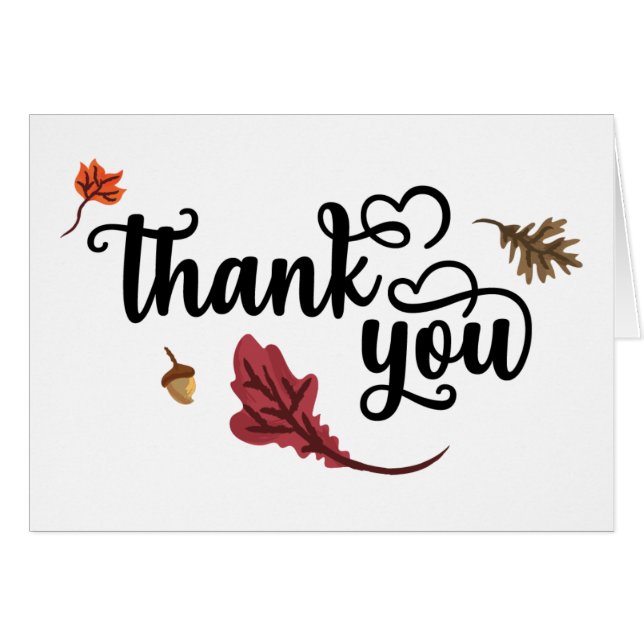 FallThank You Card (Front Horizontal)