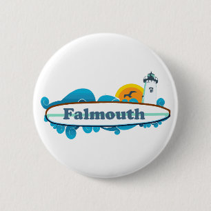 Falmouth - Cape Cod. 6 Cm Round Badge