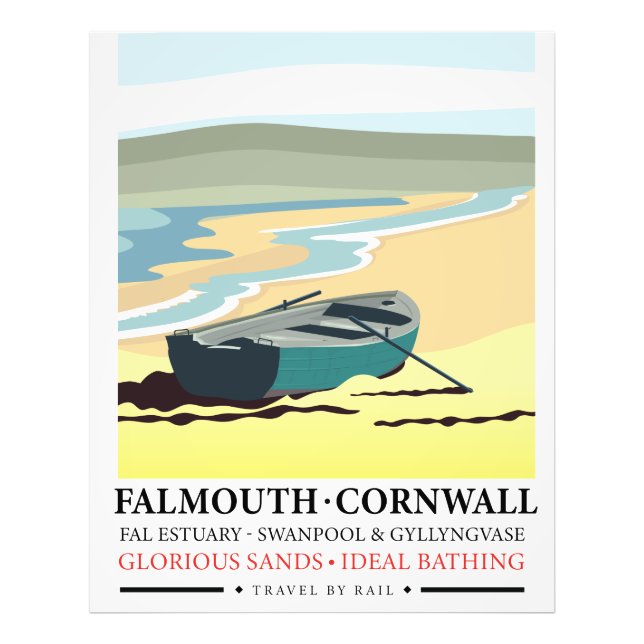 Falmouth Cornwall travel poster (Front)