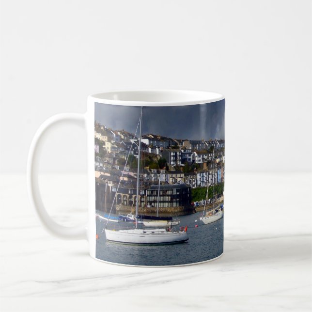 Falmouth Harbour Cornwall Coffee Mug (Left)
