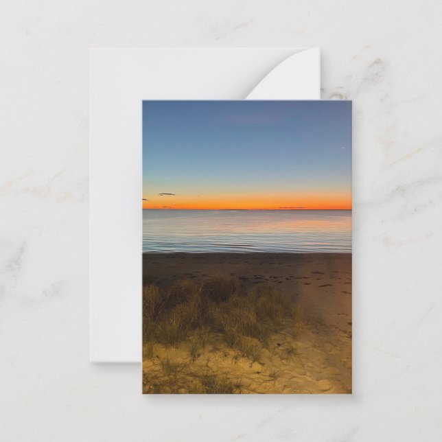 Falmouth Massachusetts Cape Cod Sunset Card (Front)