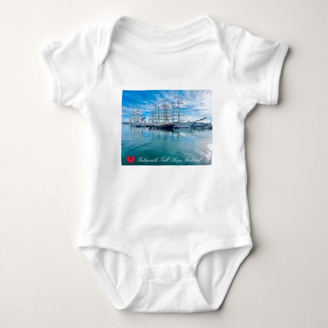 FALMOUTH TALL SHIPS FESTIVAL Cornwall Photo Baby Bodysuit (Front)